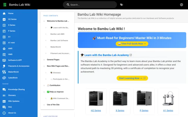 Bambu Lab Wiki preview